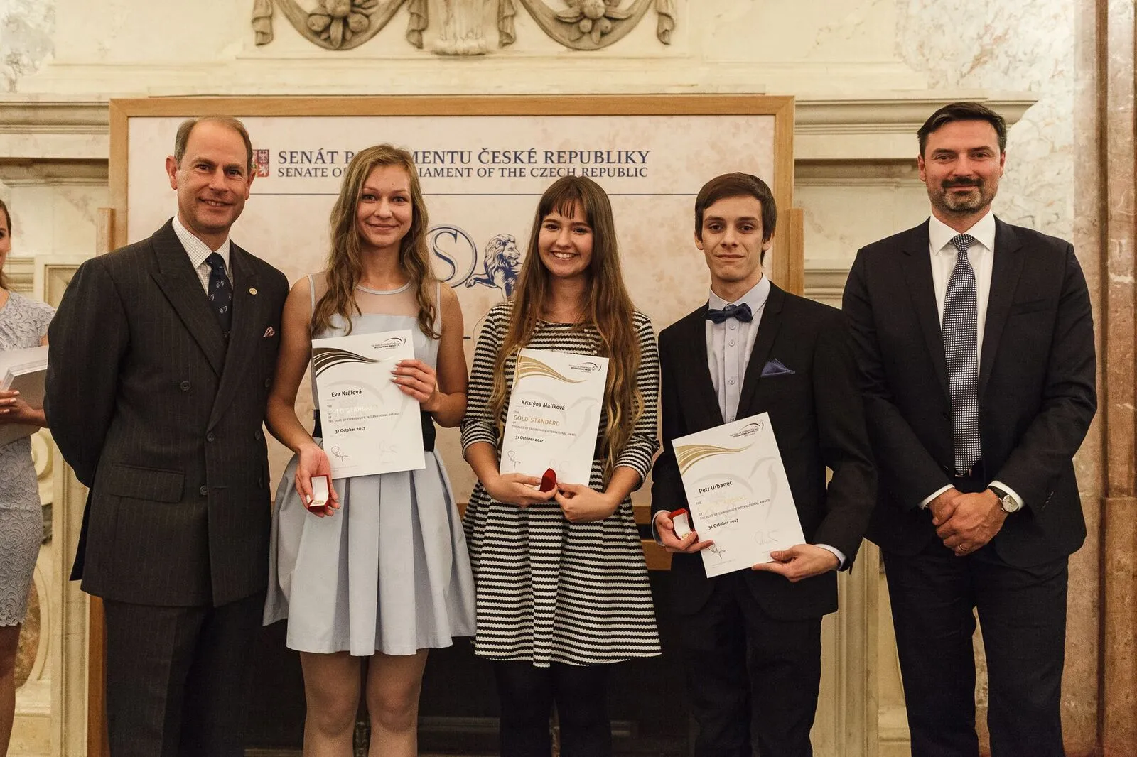 Ostravští studenti převzali ocenění z rukou prince Edwarda