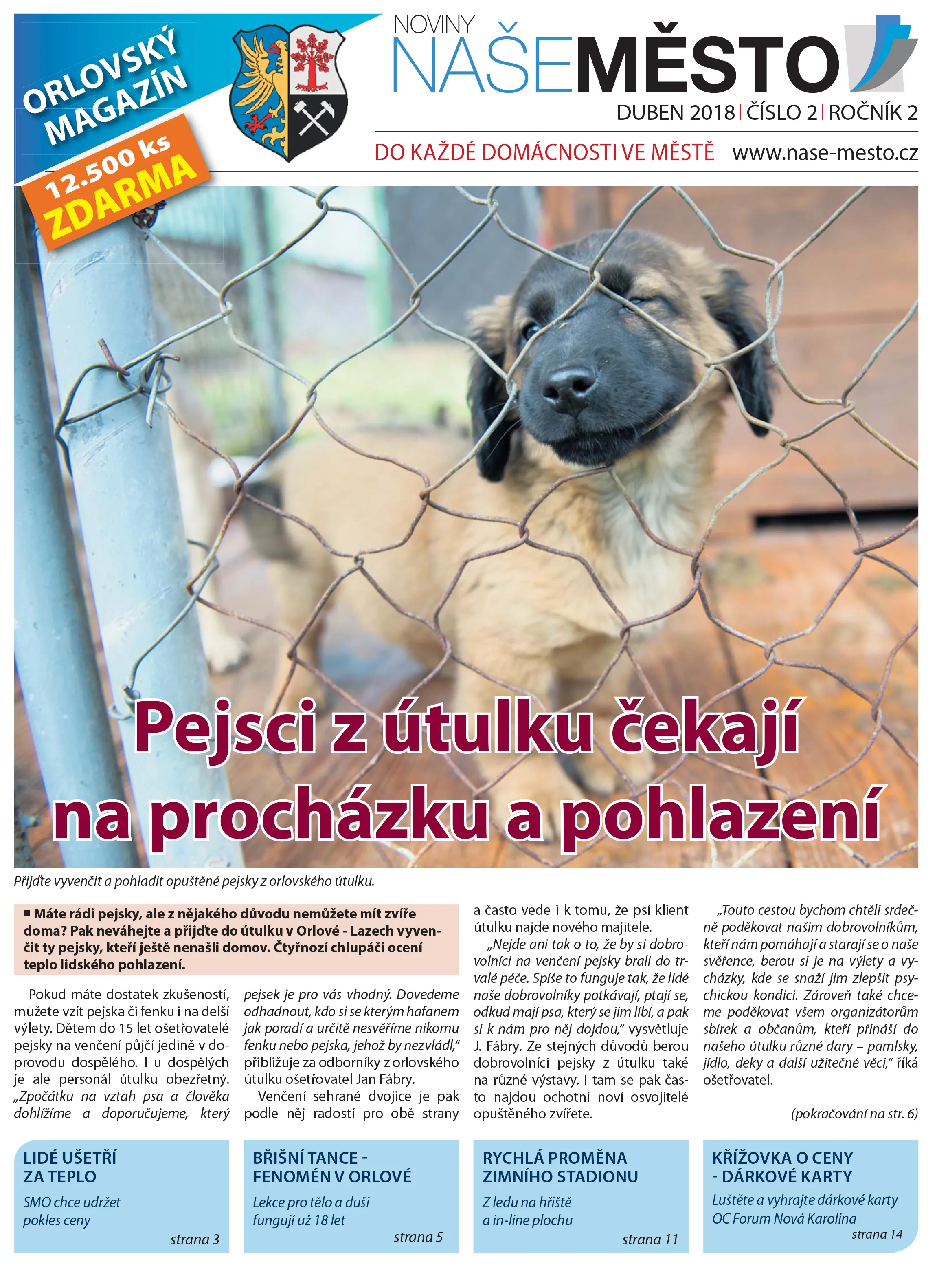 NAŠE MĚSTO Orlová – duben 2018
