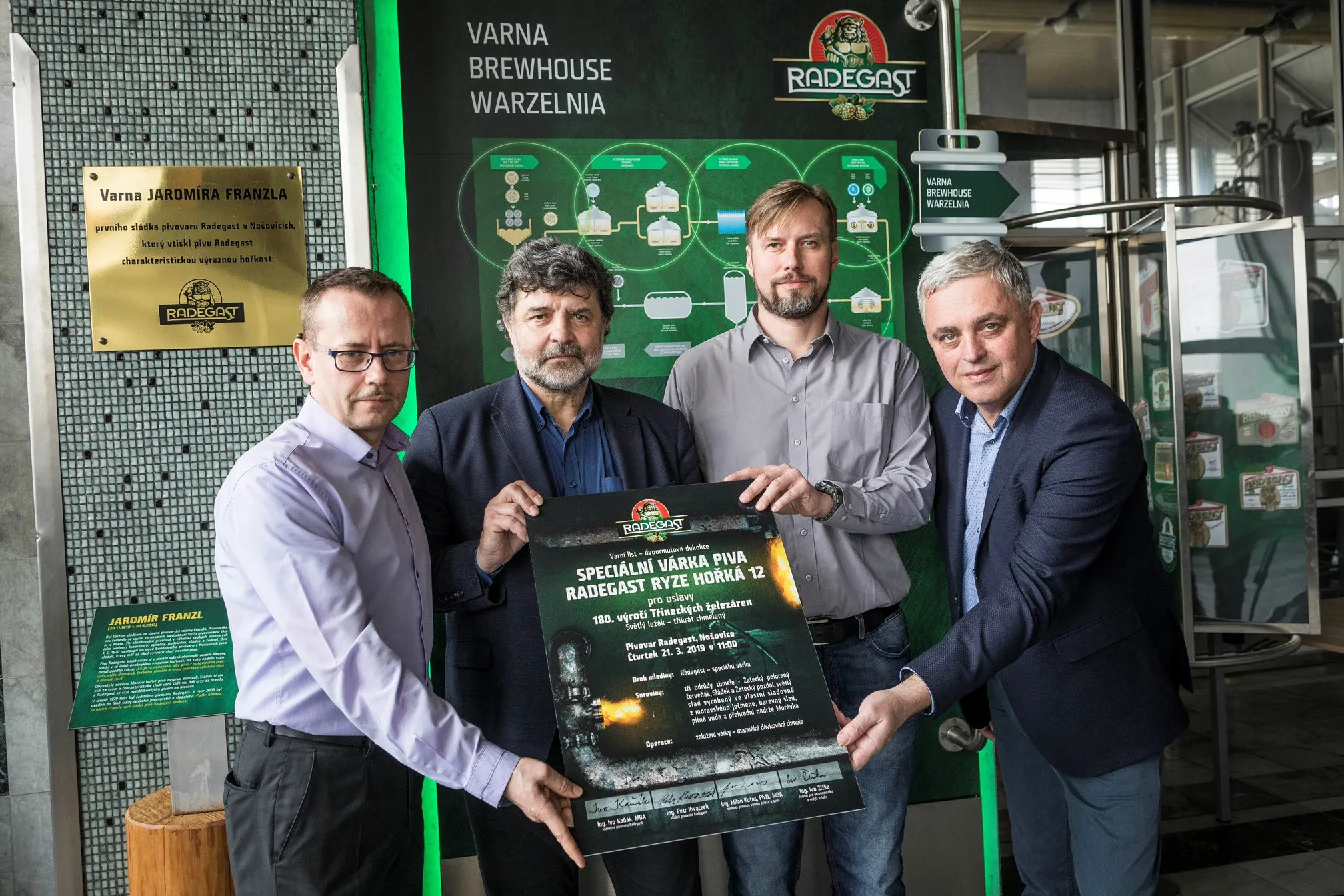 RADEGAST UVAŘÍ PIVO NA OSLAVU 180 LET TŘINECKÝCH ŽELEZÁREN