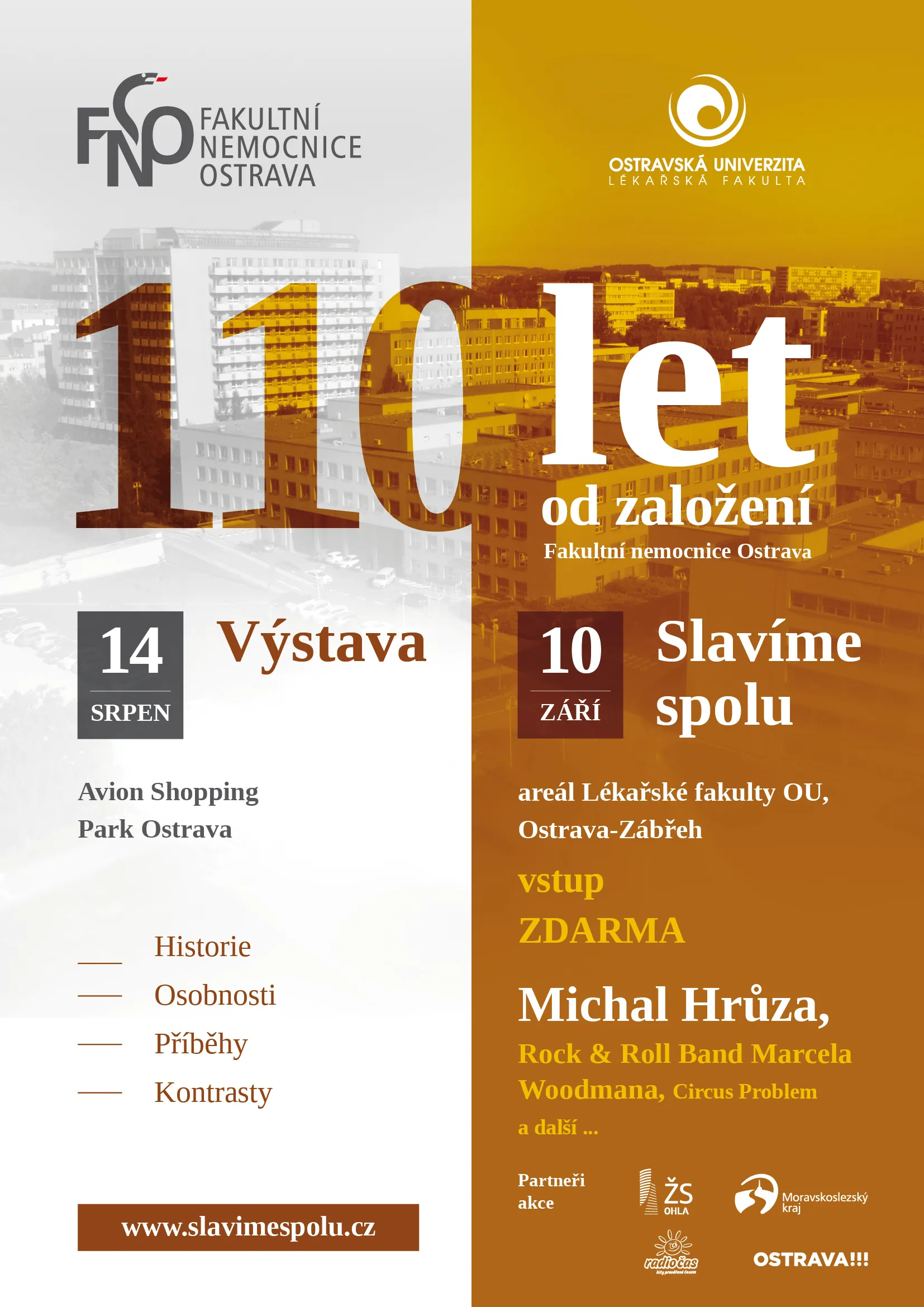 110 let Fakultní nemocnice Ostrava přibližuje putovní výstava v Avion Shopping Parku Ostrava