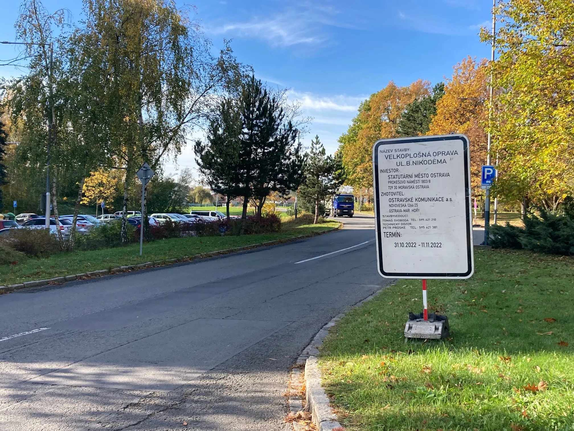 Ulice Bedřicha Nikodéma v Porubě neprojedete