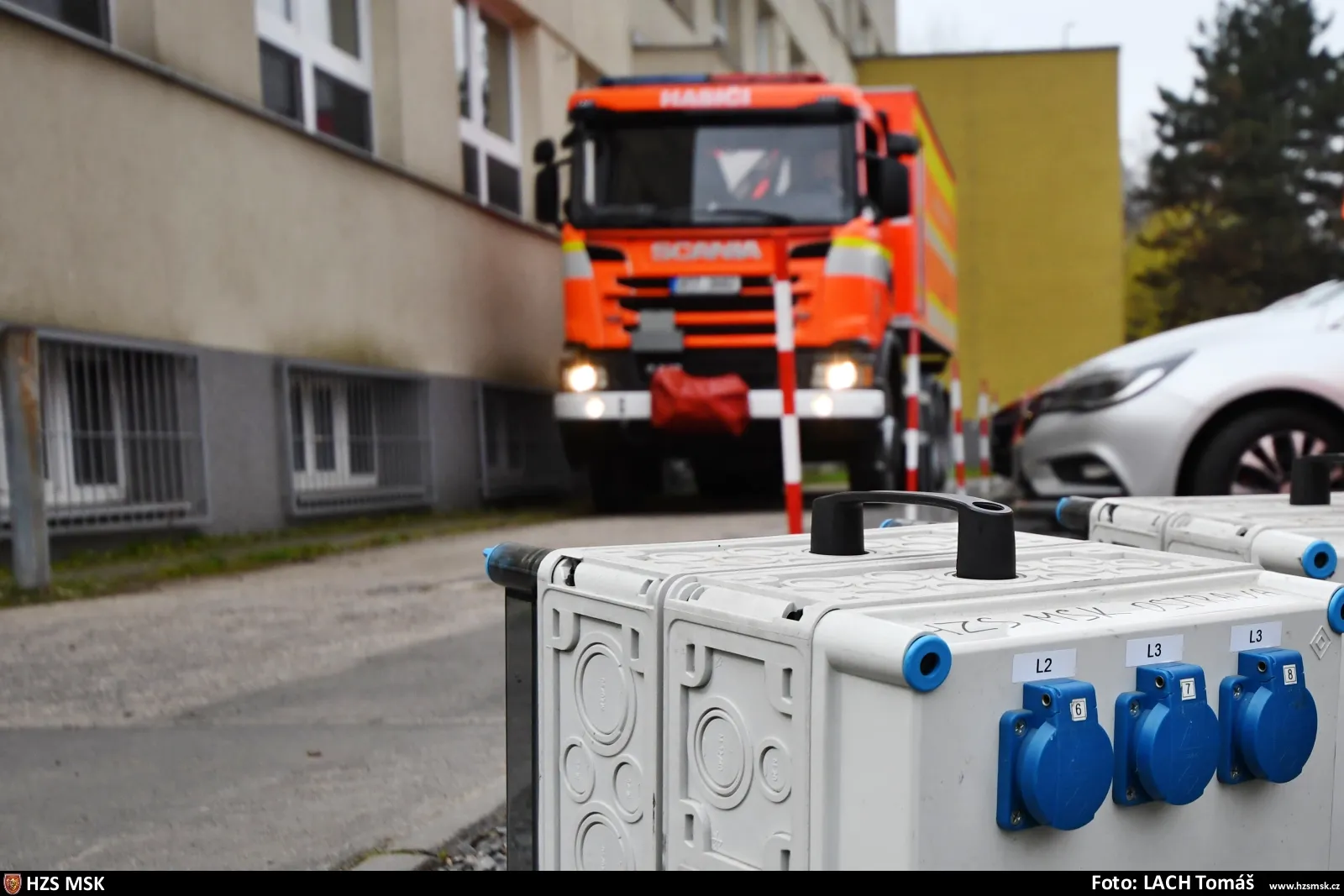 Hasiči zajišťují přívod elektřiny v jedné z velkých ostravských nemocnic