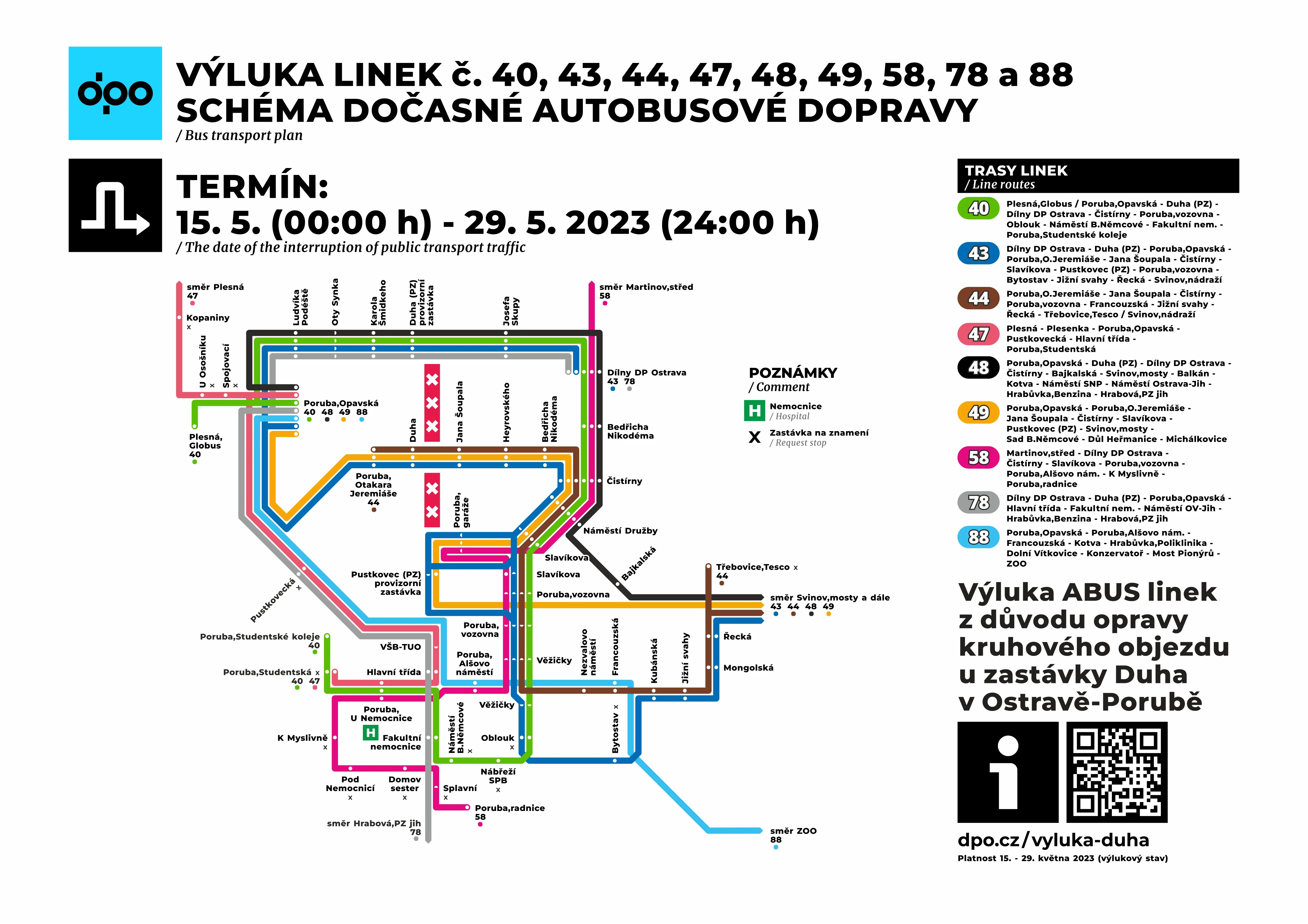 ČTRNÁCTIDENNÍ AUTOBUSOVÁ VÝLUKA V OSTRAVĚ-PORUBĚ
