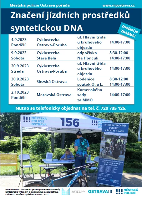 I na podzim budou ostravští strážníci značit jízdní prostředky syntetickou DNA