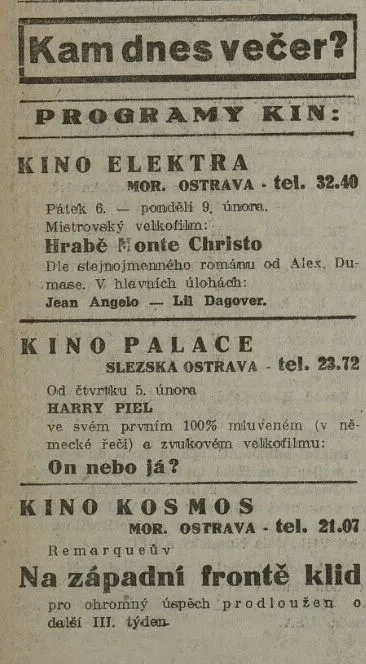 Kalendárium města Ostravy na 4. týden od 22. ledna do 28. ledna