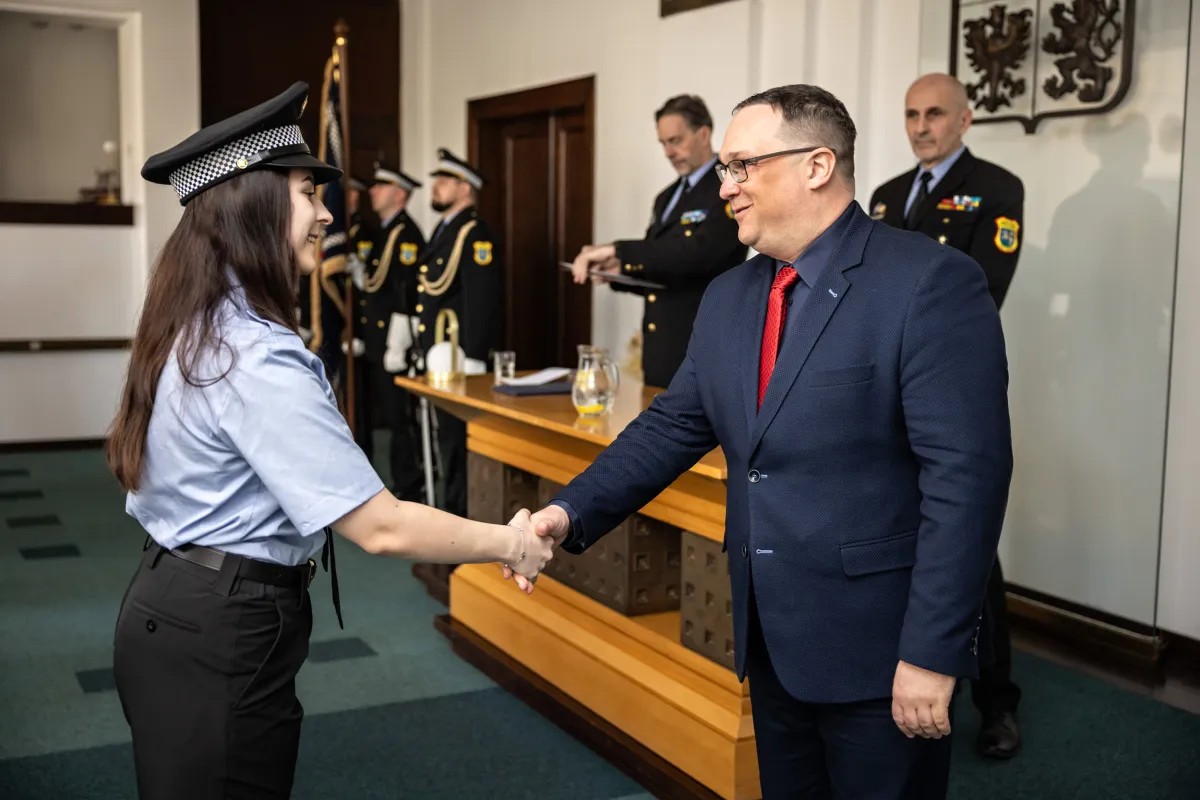 Noví ostravští strážníci složili slavnostní slib