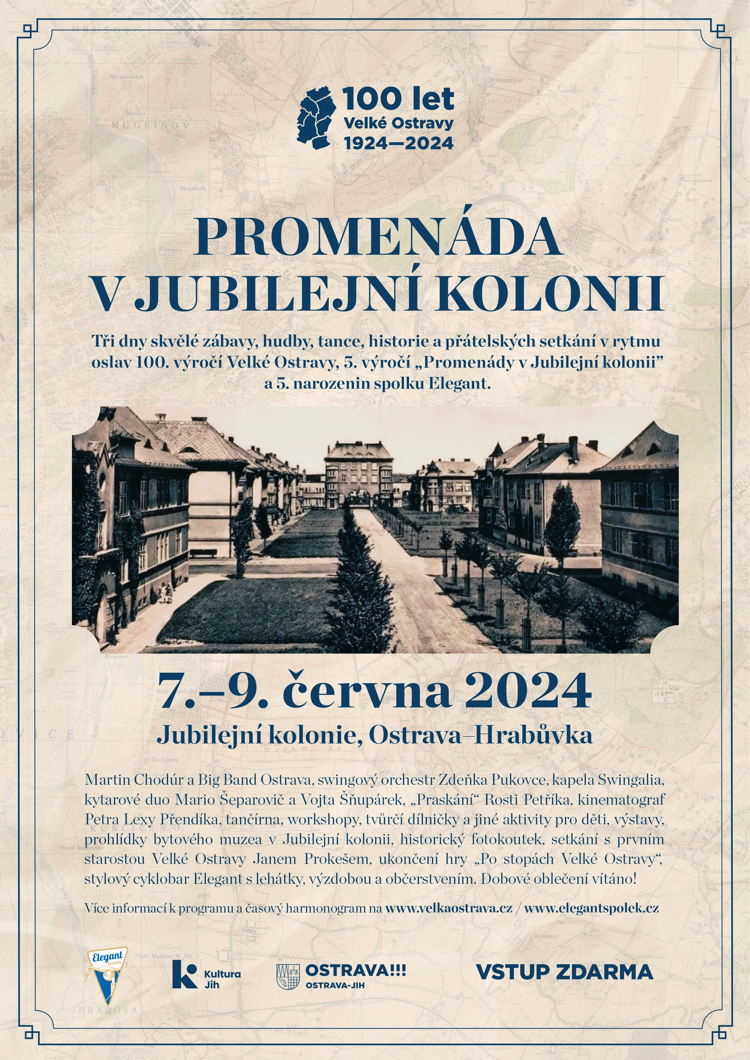 Velká Ostrava pokračuje v oslavách stého výročí. Jubilejní kolonie se změní v prvorepublikovou promenádu v rytmu swingu