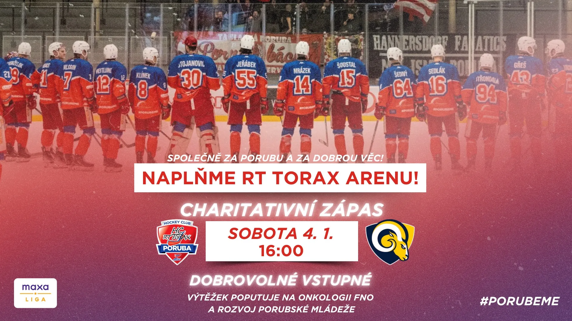 NAPLŇME RT TORAX ARENU! HOKEJ PRO DOBROU VĚC