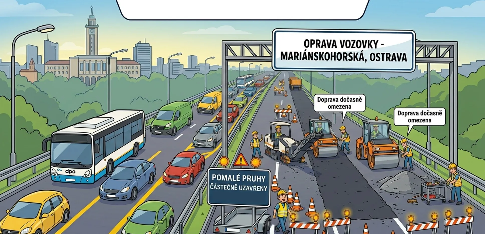 Chystají se opravy frekventované Mariánskohorské ulice v Ostravě, doprava bude dočasně omezena
