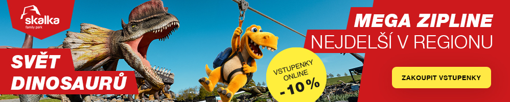 Skalka Family Park — svět dinosaurů a mega zipline