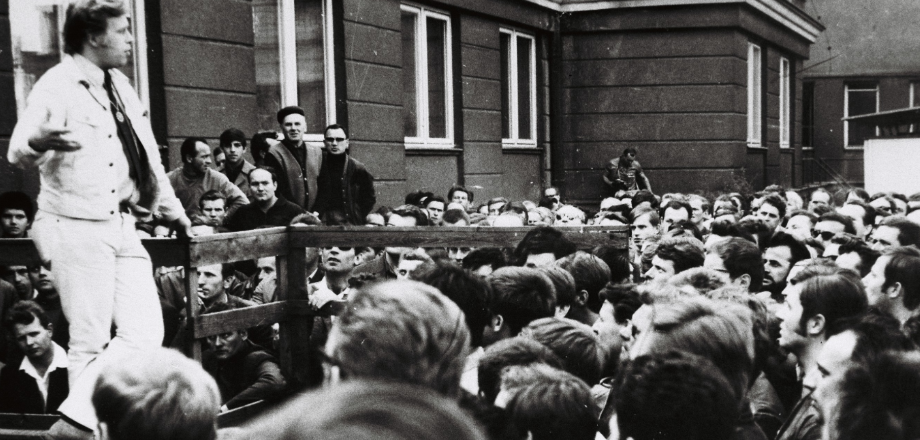 Foto: Václav Havel v Ostravě. Rok 1969. Zdroj: Archiv města Ostravy